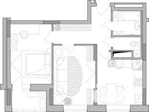 2-к квартира, строящийся дом, 55м2, 5/25 этаж