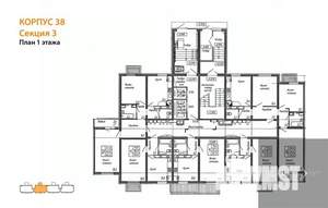 1-к квартира, вторичка, 37м2, 1/17 этаж