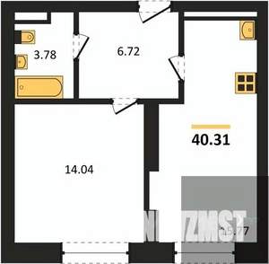 1-к квартира, вторичка, 40м2, 2/28 этаж