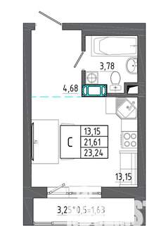 Студия квартира, вторичка, 23м2, 5/17 этаж