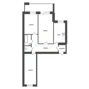 3-к квартира, вторичка, 62м2, 7/9 этаж