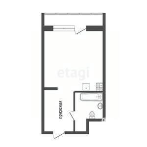 Студия квартира, вторичка, 21м2, 13/18 этаж