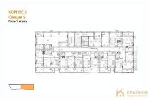 1-к квартира, строящийся дом, 41м2, 1/14 этаж