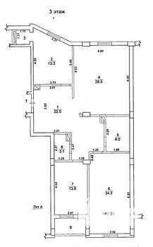 3-к квартира, вторичка, 113м2, 3/12 этаж