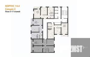 2-к квартира, вторичка, 61м2, 17/17 этаж