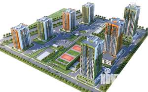 2-к квартира, строящийся дом, 58м2, 22/25 этаж