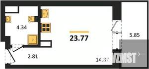 Студия квартира, вторичка, 24м2, 13/28 этаж