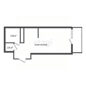 Студия квартира, вторичка, 29м2, 6/10 этаж