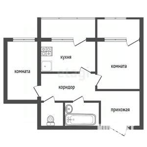 2-к квартира, вторичка, 65м2, 9/10 этаж