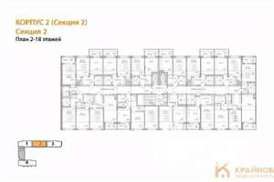 2-к квартира, вторичка, 68м2, 8/18 этаж