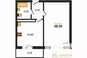 1-к квартира, вторичка, 38м2, 2/17 этаж