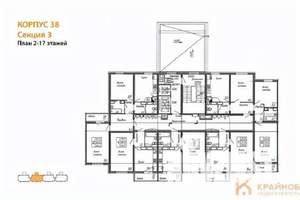 1-к квартира, вторичка, 38м2, 17/17 этаж