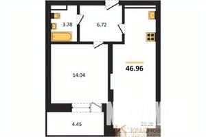 1-к квартира, вторичка, 47м2, 6/28 этаж