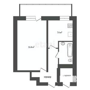 1-к квартира, вторичка, 32м2, 7/9 этаж