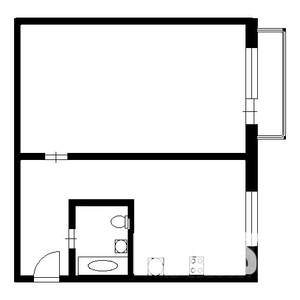1-к квартира, вторичка, 30м2, 3/5 этаж