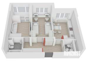 2-к квартира, строящийся дом, 60м2, 3/13 этаж