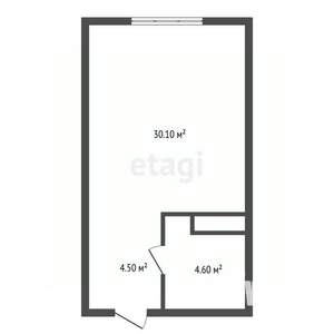 Студия квартира, вторичка, 30м2, 12/13 этаж