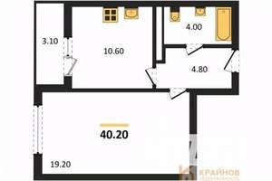 1-к квартира, вторичка, 40м2, 9/25 этаж