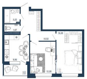 2-к квартира, вторичка, 56м2, 5/18 этаж