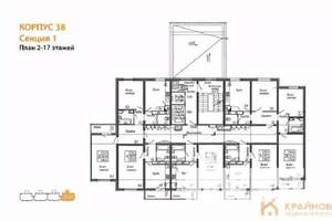 1-к квартира, вторичка, 38м2, 14/17 этаж