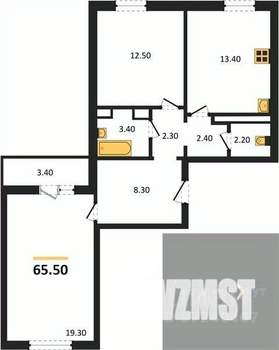 2-к квартира, вторичка, 66м2, 8/17 этаж