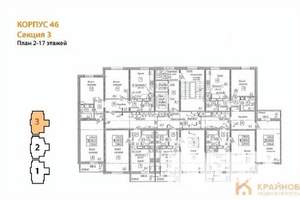 2-к квартира, сданный дом, 65м2, 17/17 этаж