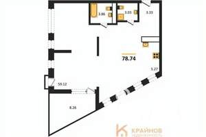 3-к квартира, сданный дом, 79м2, 18/21 этаж