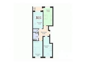 3-к квартира, вторичка, 85м2, 12/18 этаж