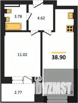 1-к квартира, вторичка, 39м2, 12/28 этаж