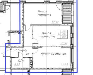 2-к квартира, вторичка, 64м2, 12/21 этаж