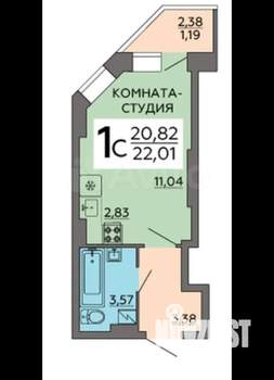 Студия квартира, вторичка, 21м2, 4/20 этаж