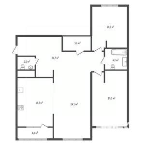3-к квартира, вторичка, 105м2, 15/18 этаж