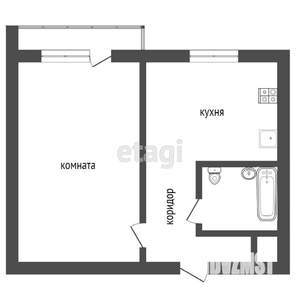 1-к квартира, вторичка, 36м2, 1/12 этаж