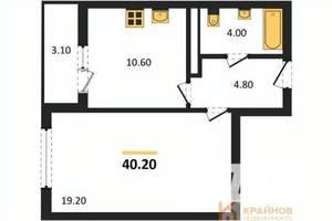 1-к квартира, вторичка, 40м2, 20/25 этаж