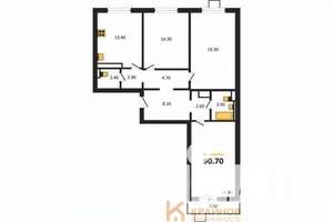 3-к квартира, вторичка, 91м2, 15/17 этаж
