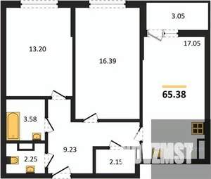 2-к квартира, вторичка, 67м2, 8/18 этаж
