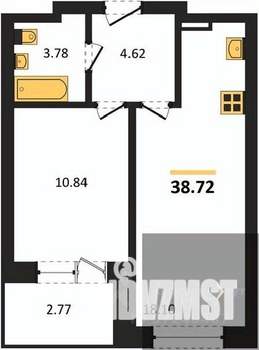 1-к квартира, вторичка, 39м2, 17/28 этаж