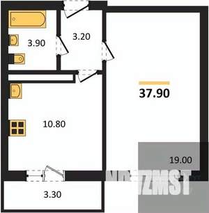 1-к квартира, вторичка, 38м2, 14/17 этаж