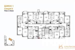 1-к квартира, вторичка, 41м2, 2/13 этаж