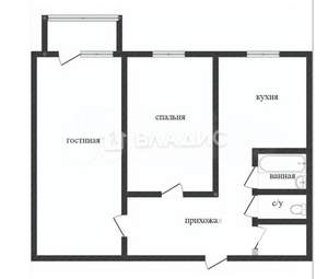 2-к квартира, вторичка, 45м2, 5/5 этаж