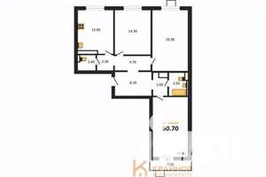 3-к квартира, вторичка, 91м2, 6/17 этаж