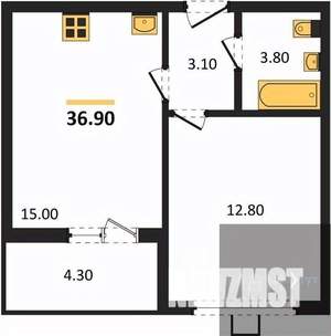 1-к квартира, вторичка, 37м2, 10/17 этаж