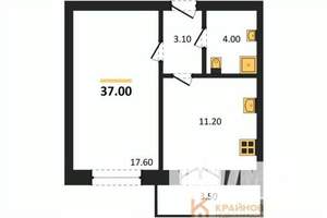 1-к квартира, вторичка, 37м2, 9/15 этаж