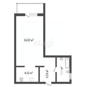 Студия квартира, вторичка, 31м2, 4/19 этаж