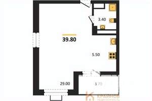 Студия квартира, вторичка, 40м2, 14/15 этаж