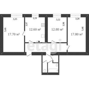 3-к квартира, вторичка, 83м2, 4/9 этаж