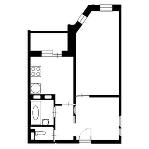 1-к квартира, вторичка, 40м2, 4/10 этаж