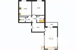 2-к квартира, сданный дом, 65м2, 17/17 этаж