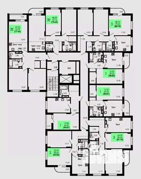 3-к квартира, строящийся дом, 81м2, 3/9 этаж