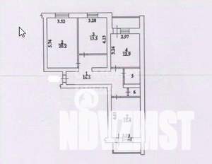3-к квартира, вторичка, 83м2, 3/16 этаж
